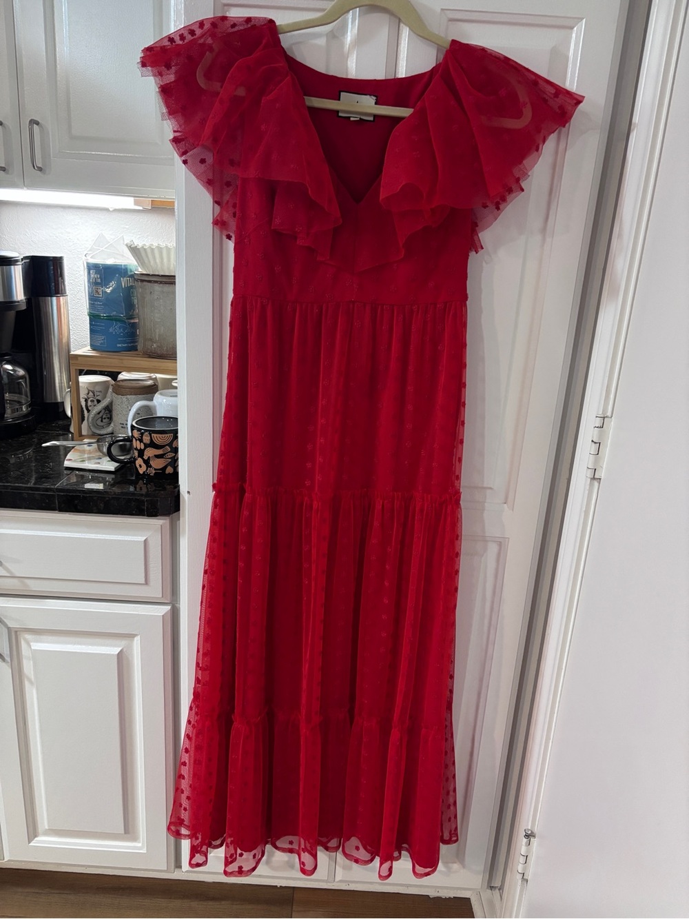 Tuckernuck Vibrant Giselle Ruffle Neck Dress - Picture 2 of 9